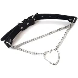 Чокер на шию Серце Art of Sex - Paris, з натуральної шкіри