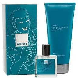Подарунковий набір Avon Attraction Closer для Нього у подарунковій упаковці (edp/30ml + shm/200ml)