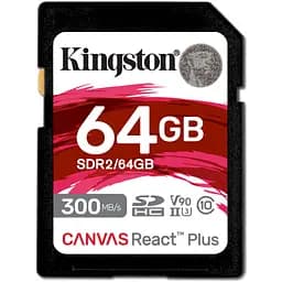 Карта пам'яті Kingston 64GB SDXC C10 UHS-II U3 R300/W260MB/s (SDR2/64GB) - мініатюра 2