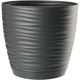 Горщик для квітів Form-Plastic Sahara mini-27 з підставкою 9.7 л антрацит (3042-014)