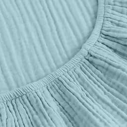 Комплект постільної білизни Cosas Aquamarine Євро муслін аквамарин (Muslin_37LightBlue_El-37LightBlue_200) - мініатюра 8