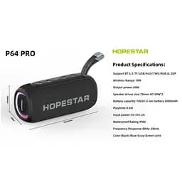 Портативна Bluetooth-колонка Hopestar P64 Pro Рожевий - мініатюра 2