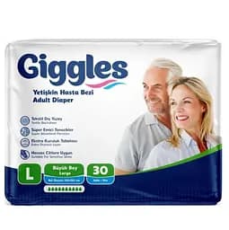 Подгузники для взрослых Giggles Large, 100-150 см, 30 шт.