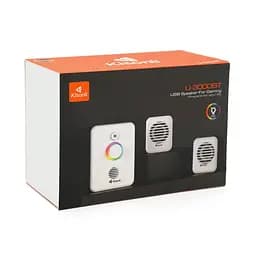 Колонки Kisonli U-3000BT, 5W+2x3W, USB/TF/BT/FM/AUX, с сабвуфером, DC: 5V, Black, BOX, Q40 - мініатюра 2