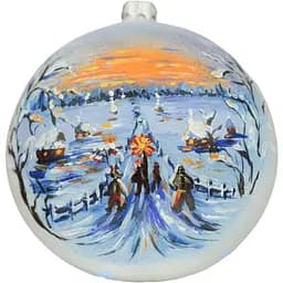 Ялинкова прикраса Санта Шоп Різдвяні колядники скло (4820001179873)