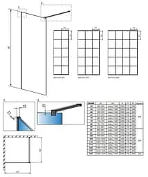 Душова перегородка Radaway Modo X Black II Factory 50 см 389254-54-55 - мініатюра 2