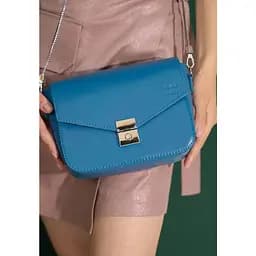 Жіноча шкіряна сумочка Yoko яскраво-синя