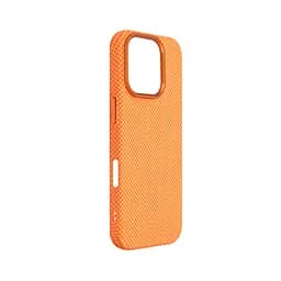 Карбоновый чехол для Apple iPhone 16 Pro, LikeCarbon2 MagCase, оранжевый, тонкий защитный чехол-панель из поликарбоната с магнитами N52, MagSafe, противоударный, совместим с беспроводной зарядкой, приподнятые края для защиты камеры - мініатюра 3