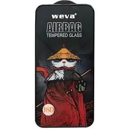 Захисне 2.5D скло Epik Weva AirBag (тех.пак) для Apple iPhone 13 mini (5.4) Чорний