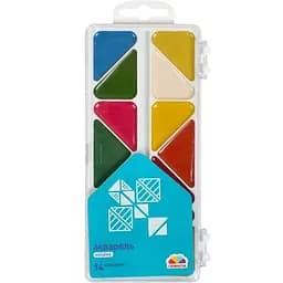 Акварельні фарби "Мозаїка" ГАММА'UA 300103, 14 кольорів