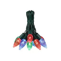 Трикольорова гірлянда С 54308 Прозорі шишки 60 лампочок