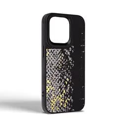 Кожаный чехол для Apple iPhone 14 Pro, Harder Snake Pattern, черный, термополиуретан ТПУ + экокожа с текстурой змеиной кожи, панель, защита корпуса, противоударный, микрофибра, рамка вокруг камеры, защита всего корпуса, (ARM76805) - мініатюра 2