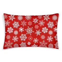 Комплект постільної білизни Cosas Winter CS1 Двоспальний червоний (SnowflakesWhiteRed_RoseLight30_180) - мініатюра 5
