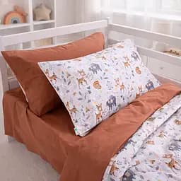 Комплект постільної білизни Бязь Mirson Wild Friends 143х210см (2200012565148) - мініатюра 6