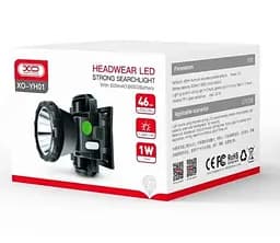 Ліхтар налобний XO YH01 600mah Чорний - мініатюра 2