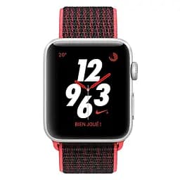Тканинний ремінець Watchbands Nylon для Apple Watch 42mm - чорно-червоний (WB103NYLONBANDBRED) - мініатюра 3
