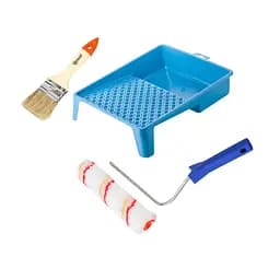 Валик "Роял" 150х15 мм с ручкой, ванночка и кисточка "Стандарт" Polax (770-267)