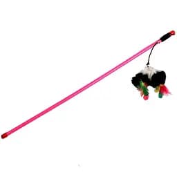 Игрушка для кошек Fox Удочка-мышка с перьями (B010)