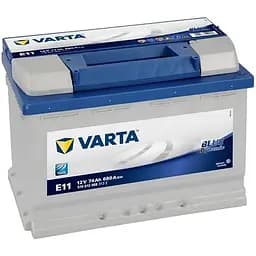 Акумулятор Varta Blue Dynamic 74Ah Ев (-/+) (680EN) (278х175х190) E11