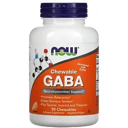 GABA Now Foods цитрусовый вкус 250 мг 90 жевательных таблеток