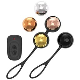 Набір вагінальних кульок Dorcel Training Balls, діаметр 3,4 см, 20 г, 117 г, є вібрація, пульт ДУ