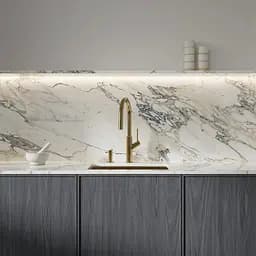 Змішувач для кухні з витяжним виливом Omnires Bend brushed brass (BE6455BSB) матова латунь - мініатюра 3