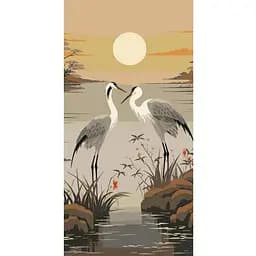 Картина за номерами ArtCraft Сірі журавлі 40 х 80 см (11553-AC)