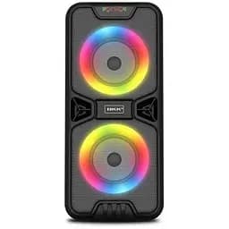 Портативна колонка BKK B86 Акустична система 20 Вт 2 x 4" RGB підсвічування 3000 мАг TF Card Чорний