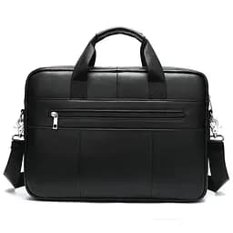 Шкіряна чоловіча сумка для ноутбука та документів чорна Tiding Bag MK 3128 - мініатюра 2