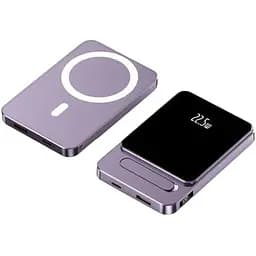 Зовнішній акумулятор магнітний A77 MagSafe 22.5W 5000 mAh power bank фіолетовий