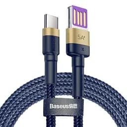 Кабель Baseus Cafule HW Quick Charging Cable USB to Type-C 40W 1m CATKLF-PV3 Blue-Gold