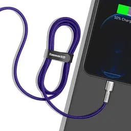 Кабель Baseus Cafule Series Metal Cable Type-C to Lightning PD 20W 1m CATLJK-A05 Purple - мініатюра 6