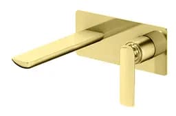 Смеситель для умывальника Kohlman Experience Gold + Box скрытого монтажа QW185E-GD Золотой