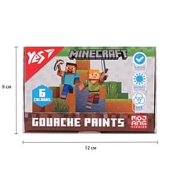Фарби гуашеві Yes Minecraft 6 кольорів 20 мл (230405) - мініатюра 6