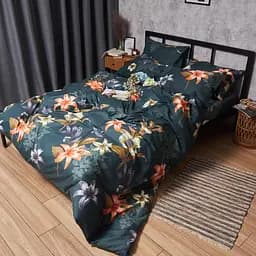 Комплект постільної білизни Moon&Star Микросатин Premium Floral Nocturne Євро 200х220 наволочки 2х70х70 - мініатюра 2