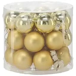 Елочная игрушка Chomik скляні кульки 24 шт, 2,5 см, золотисті (5900779882126_1)