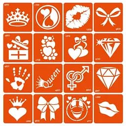 Набор трафаретов для био-папа Микс для девочек №3 mix_for_girls_simple_3-16