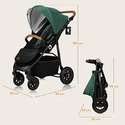 Прогулянкова коляска Lionelo Natt Green Emerald (LO-NATT GREEN EMERALD) - мініатюра 11