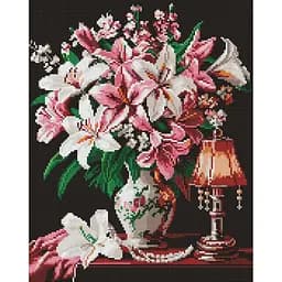 Алмазная мозаика Изящные лилии ©sophiia_illustrations Идейка AMO20026, 40х50 см