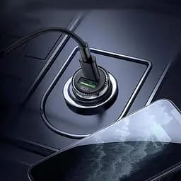 Адаптер автомобильный HOCO Type-C to Lightning Cable Leading car charger Z44 |2USB, 3A, 20W, QC/PD| - мініатюра 5