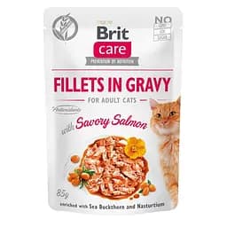 Вологий корм для котів Brit Care Cat pouch 85g (філе лосося в соусі) - мініатюра 2