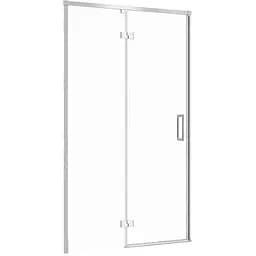 Душевые двери Cersanit Larga 120x195 L распашные профиль хром S932-122, Левая, прозрачная, хром