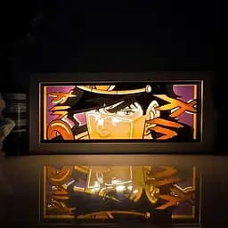 Світильник нічник 3D Неймовірні пригоди ДжоДжо Джотаро Куджо JoJo's Bizarre Adventure Jotaro Cujo 20 см NL3D JBA JC