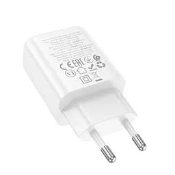 МЗП Hoco N61 Gentle PD20W+QC3.0 (1USB-A/1C) + кабель Type-C to Type-C White - мініатюра 4
