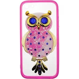 Чохол-накладка Toto TPU Case Decorative Stones IPhone 5/5S/SE Owl Pink