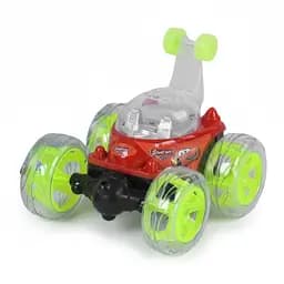 Радіокерована трюкова машина-перевертиш Stunt Car 9802 М-6-01 з підсвіткою та музикою, Червона