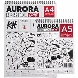Альбом для рисунку на спіралі Aurora Portrait (Bristol) 180 г/м2 40 л білий - мініатюра 2