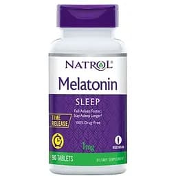 Натуральна добавка Natrol Melatonin 1 mg Time Release 90 таблеток