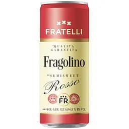 Напій винний Fratelli Fragolino Rosso червоний напівсолодкий слабоалкогольний ігристий 6-6.9% 0.33 л (828586)