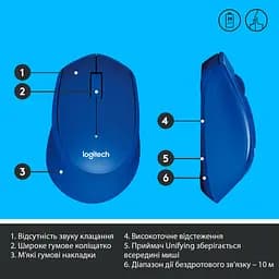Мишка Logitech M330 Silent plus Blue (910-004910) - мініатюра 6